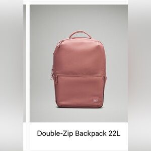 Lululemon Athletica Dusty Pink Double-Zip Backpack